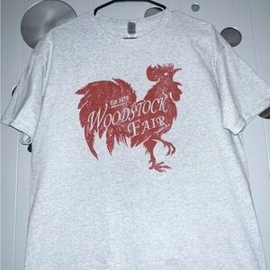 Woodstock Fair Gray T-Shirt with Red Graphic